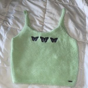 Hollister Cozy Textured Crop Sweater Tank